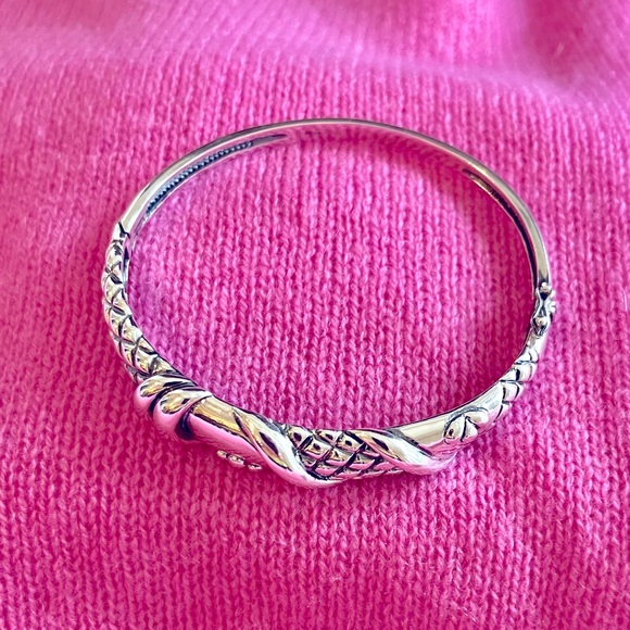 Vintage 925 Sterling Bangle Bracelet - Picture 15 of 16